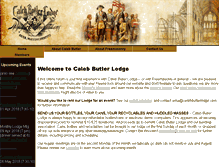 Tablet Screenshot of calebbutlerlodge.com